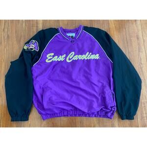 VTG Y2K 58 Sports ECU East Carolina Pirates stitched pullover windbreaker, M